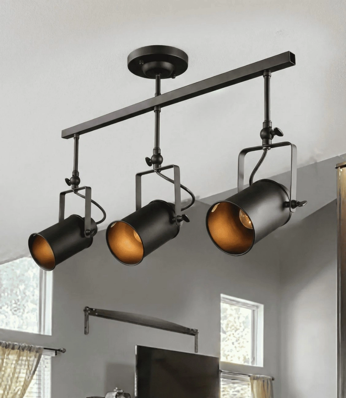 Modern industrial lighting installation